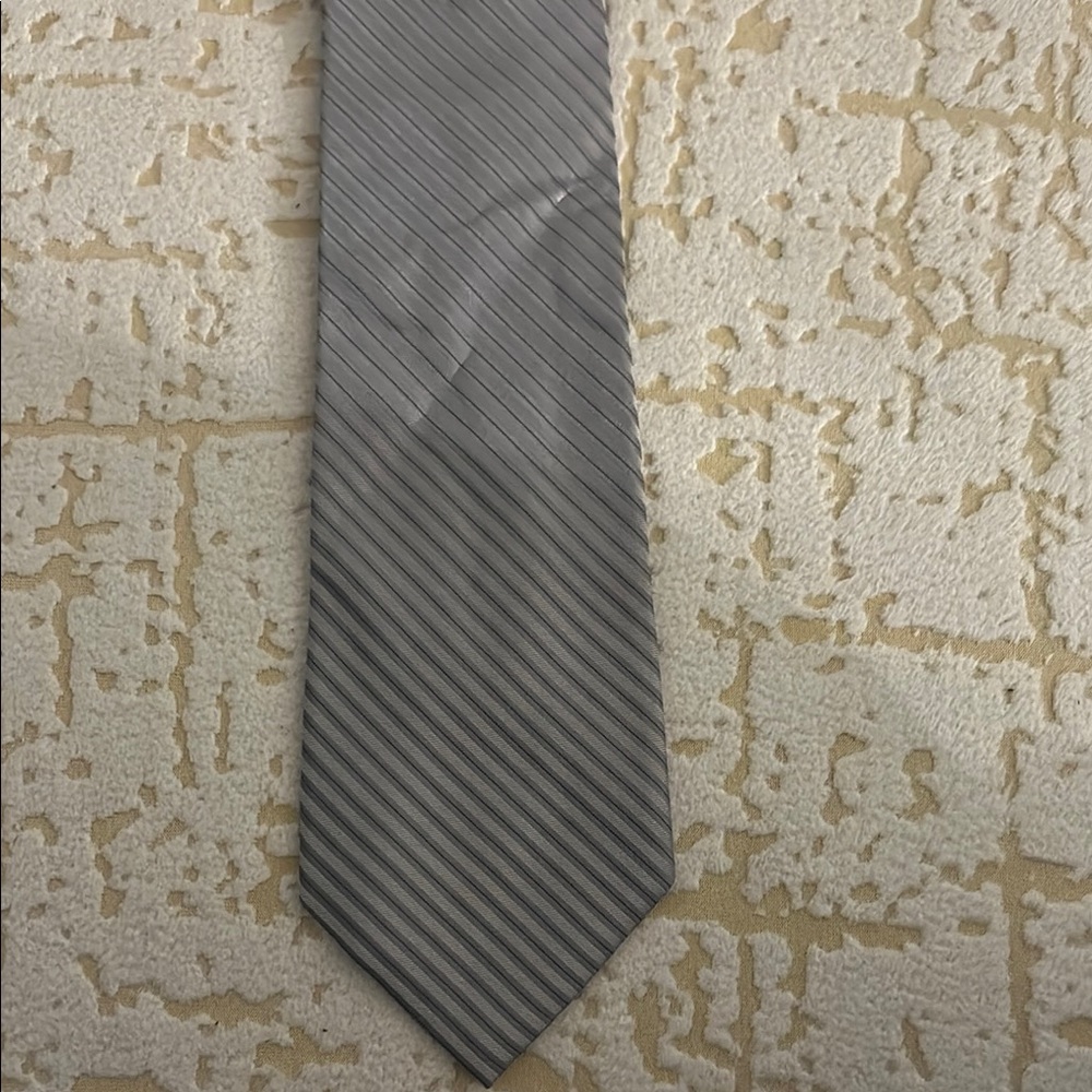 Gray Striped Men's Tie